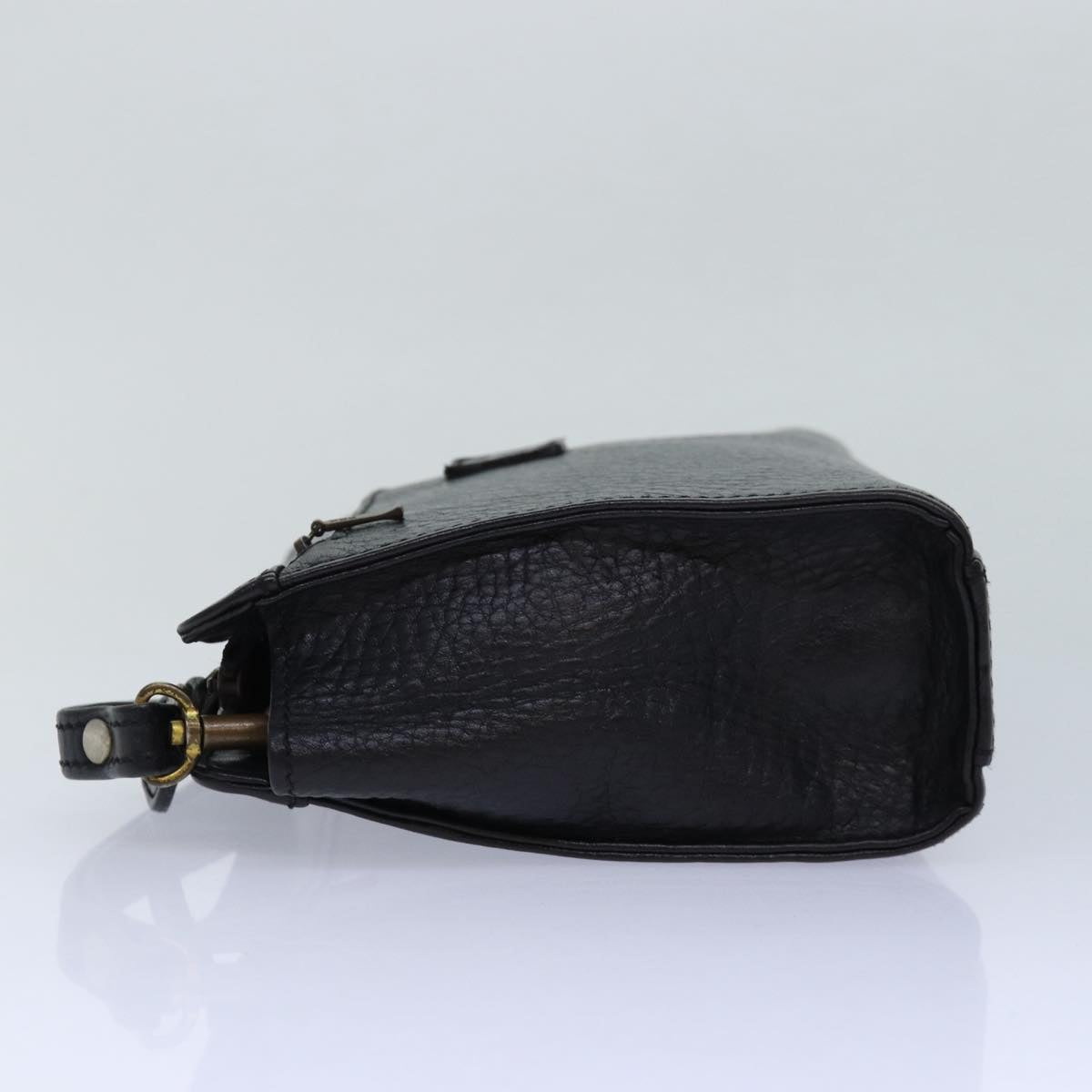 Burberry BurberrySs Auth Leather Black Clutch Bag Style 9