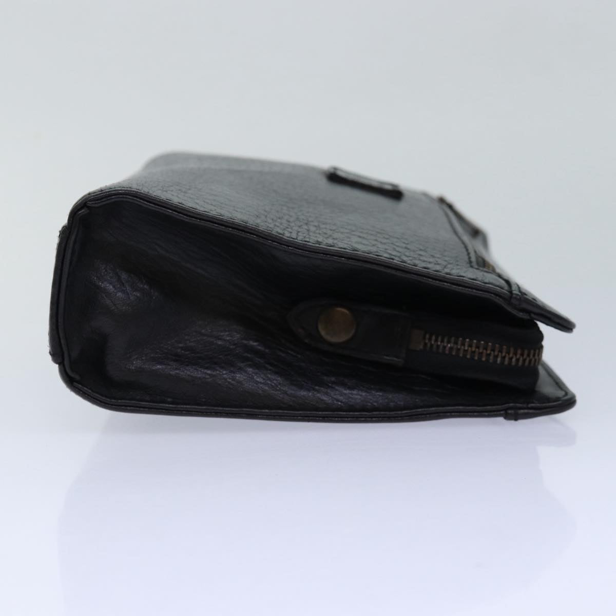 Burberry BurberrySs Auth Leather Black Clutch Bag Style 9