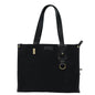 Luxury Burberry Tote Bag Canvas Beige Black Auth bs16580