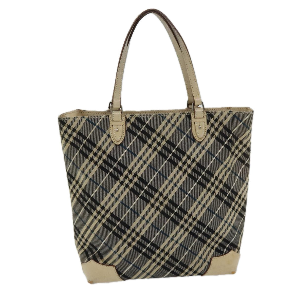 Burberry Nova Label Canvas Blue Tote Bag