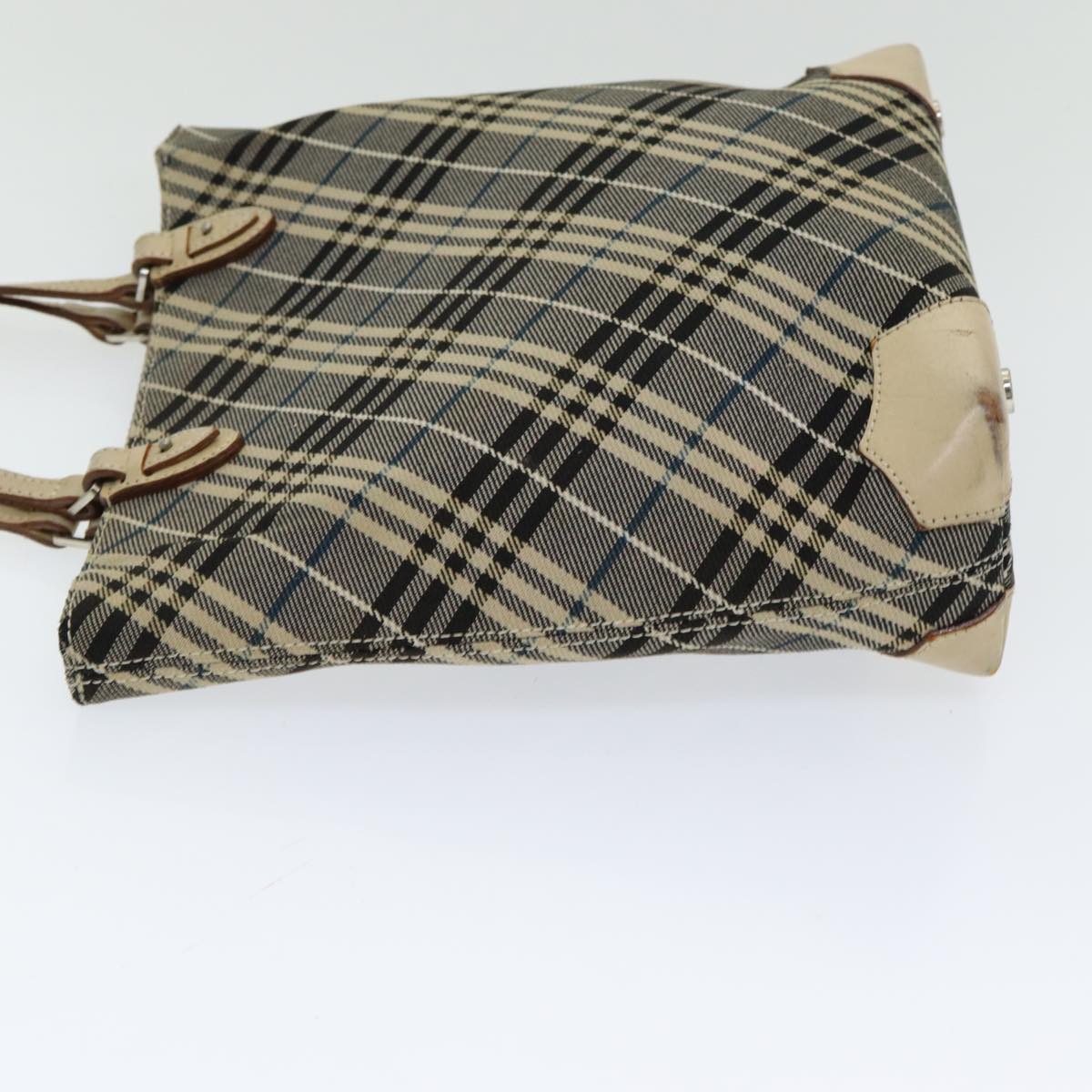 Burberry Nova Label Canvas Blue Tote Bag