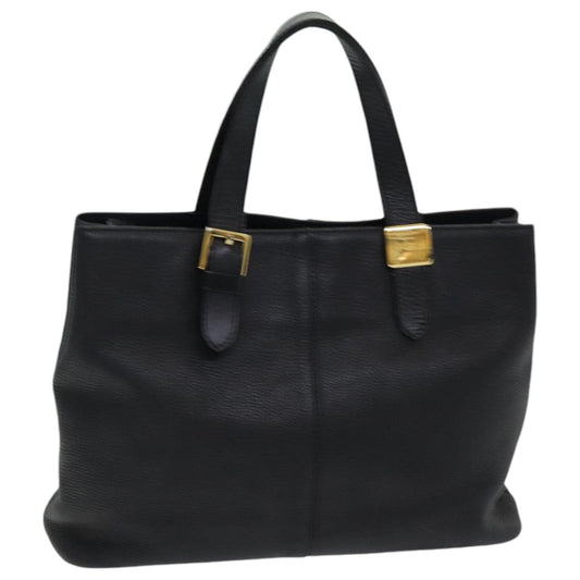 Burberry BurberrySs Auth Leather Black Handbag Style 4