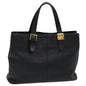 Burberry BurberrySs Auth Leather Black Handbag Style 4
