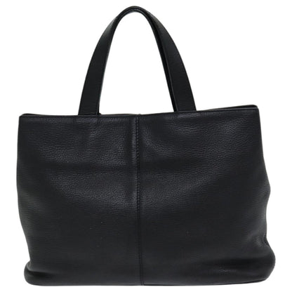 Luxury BurberrySs Hand Bag Leather Black Auth bs16614