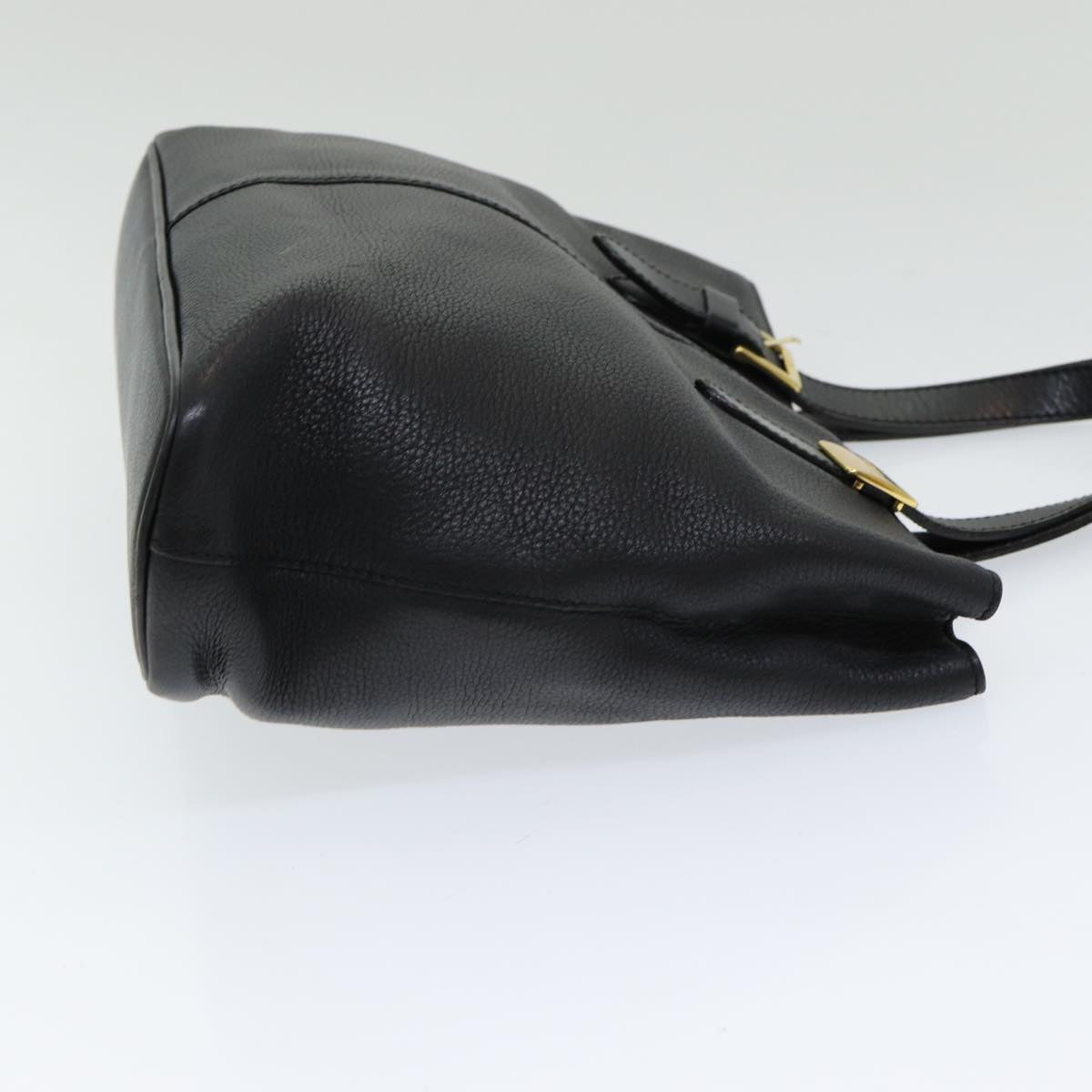 Burberry BurberrySs Auth Leather Black Handbag Style 4