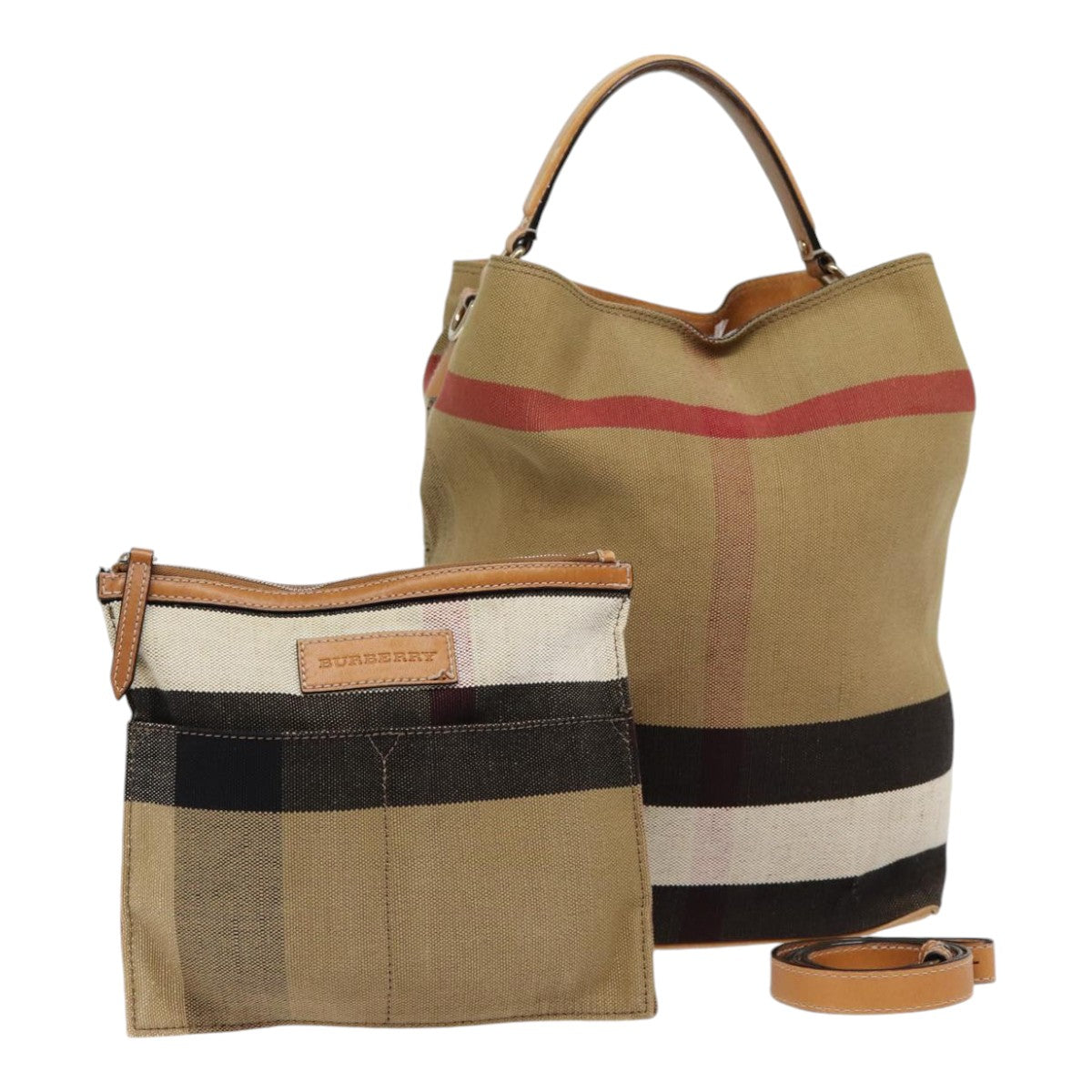 Burberry Nova Auth Canvas Beige Handbag