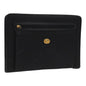 Burberry BurberrySs Auth Leather Black Clutch Bag Style 11