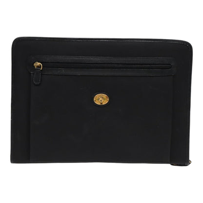 Burberry BurberrySs Auth Leather Black Clutch Bag Style 11