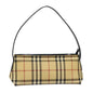 Luxury Burberry Nova Check Shoulder Bag PVC Beige Auth bs17559