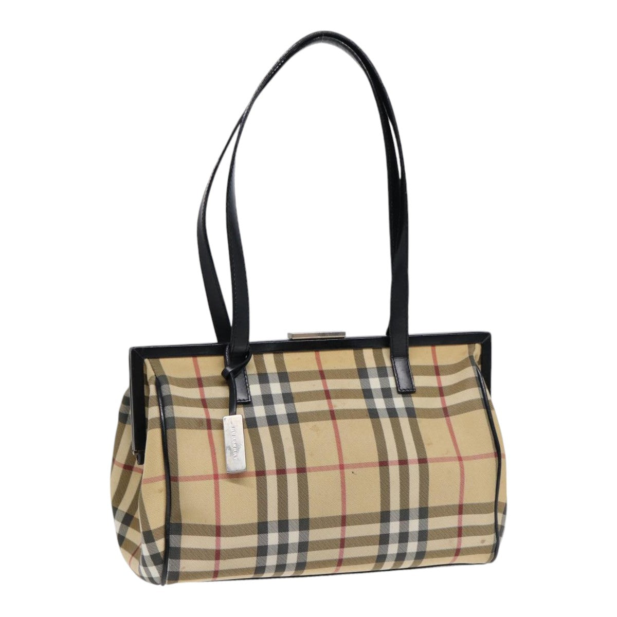 Burberry Nova Auth Leather Beige Shoulder Bag Style 7