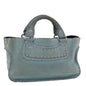 Luxury CELINE Hand Bag Suede Light Blue 5202