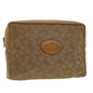 Luxury CELINE C Macadam Canvas Clutch Bag Beige 5459