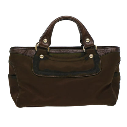 Luxury CELINE Hand Bag Nylon Brown 5493