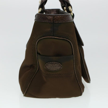 Luxury CELINE Hand Bag Nylon Brown 5493