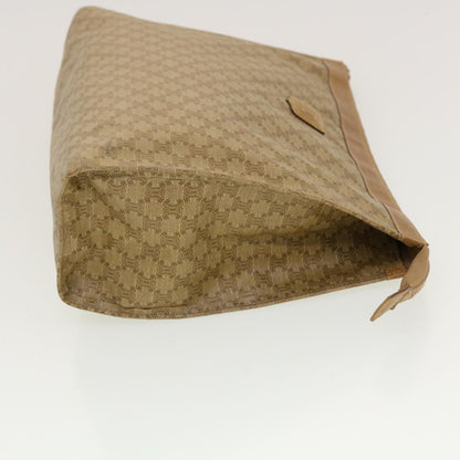 Luxury CELINE Macadam Canvas Clutch Bag PVC Leather 2Set Beige Brown 5507