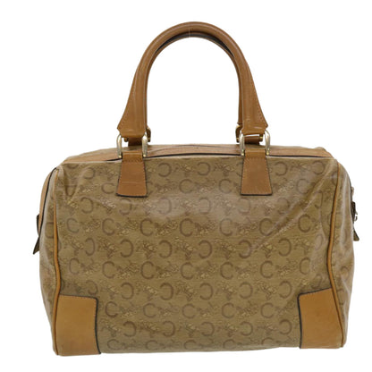 Luxury CELINE C Macadam Canvas Boston Bag Brown 5755