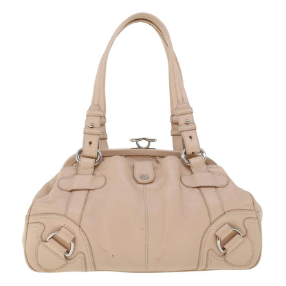 Luxury CELINE Shoulder Bag Leather Pink 5788