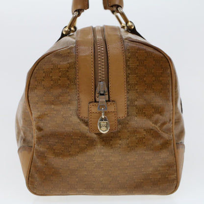 Luxury CELINE Macadam Canvas Boston Bag Coated Canvas Brown 6013
