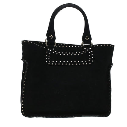 Luxury CELINE Hand Bag Suede Black 6034