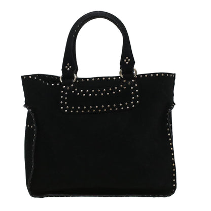 Luxury CELINE Hand Bag Suede Black 6034