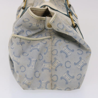 Luxury CELINE Paris Macadam Shoulder Bag Canvas Blue Whe 6303