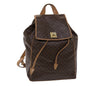 Luxury CELINE Macadam Canvas Backpack PVC Leather Brown 6391