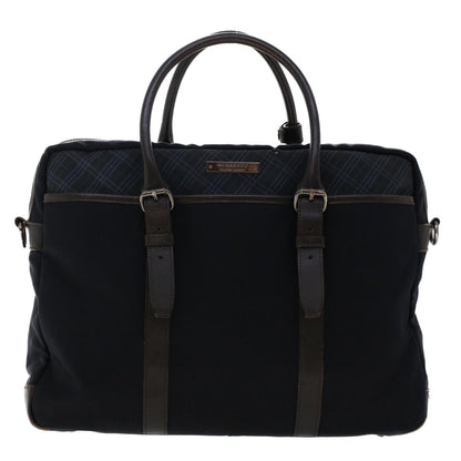 Burberry Label Auth Nylon Black Handbag