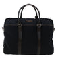 Burberry Label Auth Nylon Black Handbag