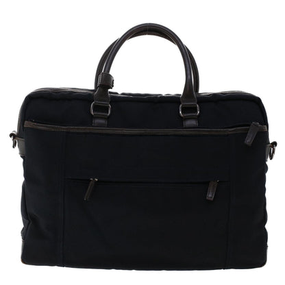 Burberry Label Auth Nylon Black Handbag