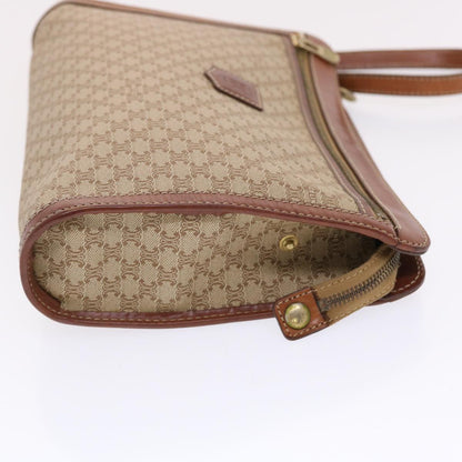 Luxury CELINE Macadam Canvas Clutch Bag PVC Leather Beige Brown 7213