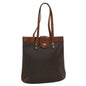 Luxury CELINE Macadam Canvas Shoulder Bag PVC Leather Brown 7491