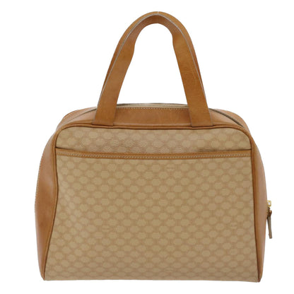 Luxury CELINE Macadam Canvas Hand Bag PVC Leather 2Set Beige Brown 7502