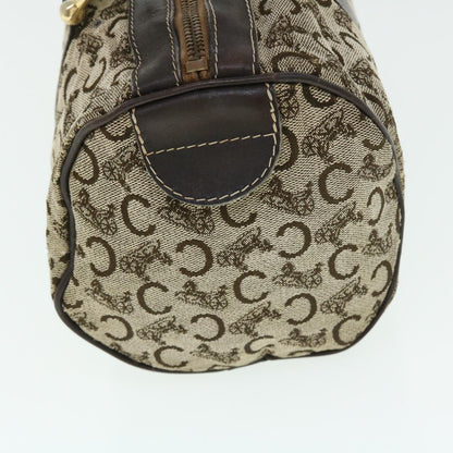 Luxury CELINE C Macadam Canvas Boston Bag Brown 7600
