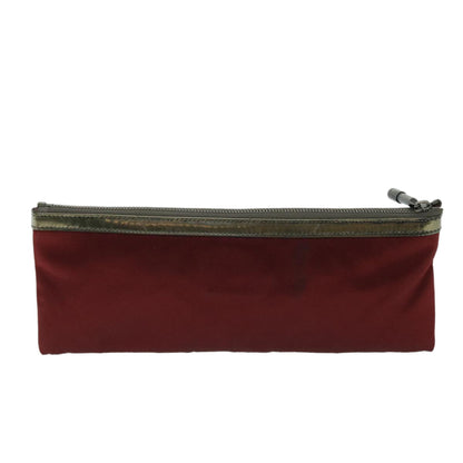 Burberry Satin Auth Red Clutch Bag