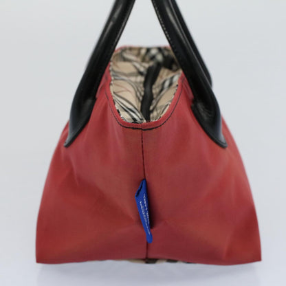 Burberry Label Auth Nylon Red Handbag