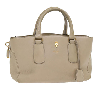 Luxury CELINE Hand Bag Leather Beige 8421