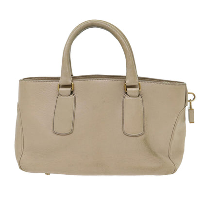 Luxury CELINE Hand Bag Leather Beige 8421