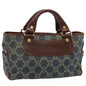Luxury CELINE Paris Macadam Canvas Hand Bag Blue 8431