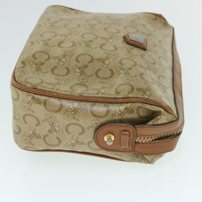 Luxury CELINE C Macadam Canvas Clutch Bag Coated Canvas Beige 8432