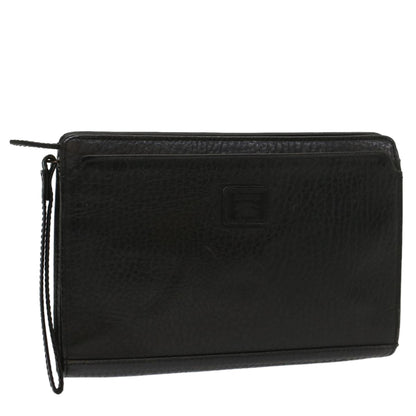 Burberry BURBERRYSs Auth Leather Black Clutch Bag Style 7