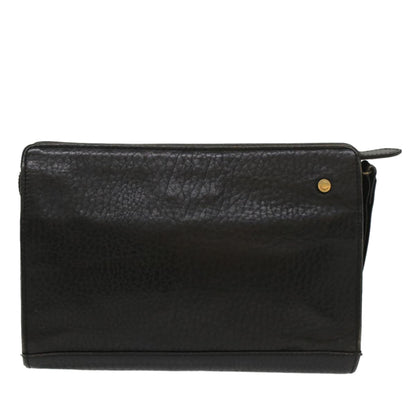 Burberry BURBERRYSs Auth Leather Black Clutch Bag Style 7