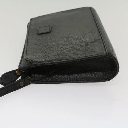 Burberry BURBERRYSs Auth Leather Black Clutch Bag Style 7