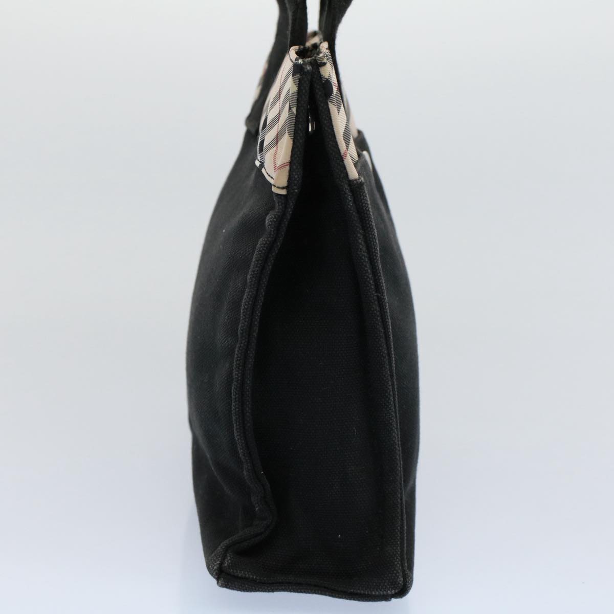 Burberry Label Auth Canvas Black Tote Bag