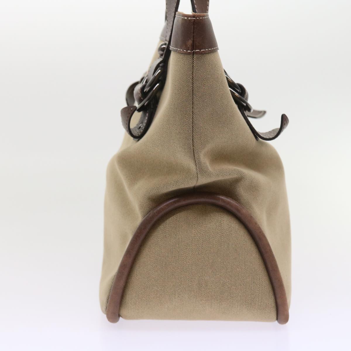 Burberry Label Auth Leather Brown Tote Bag