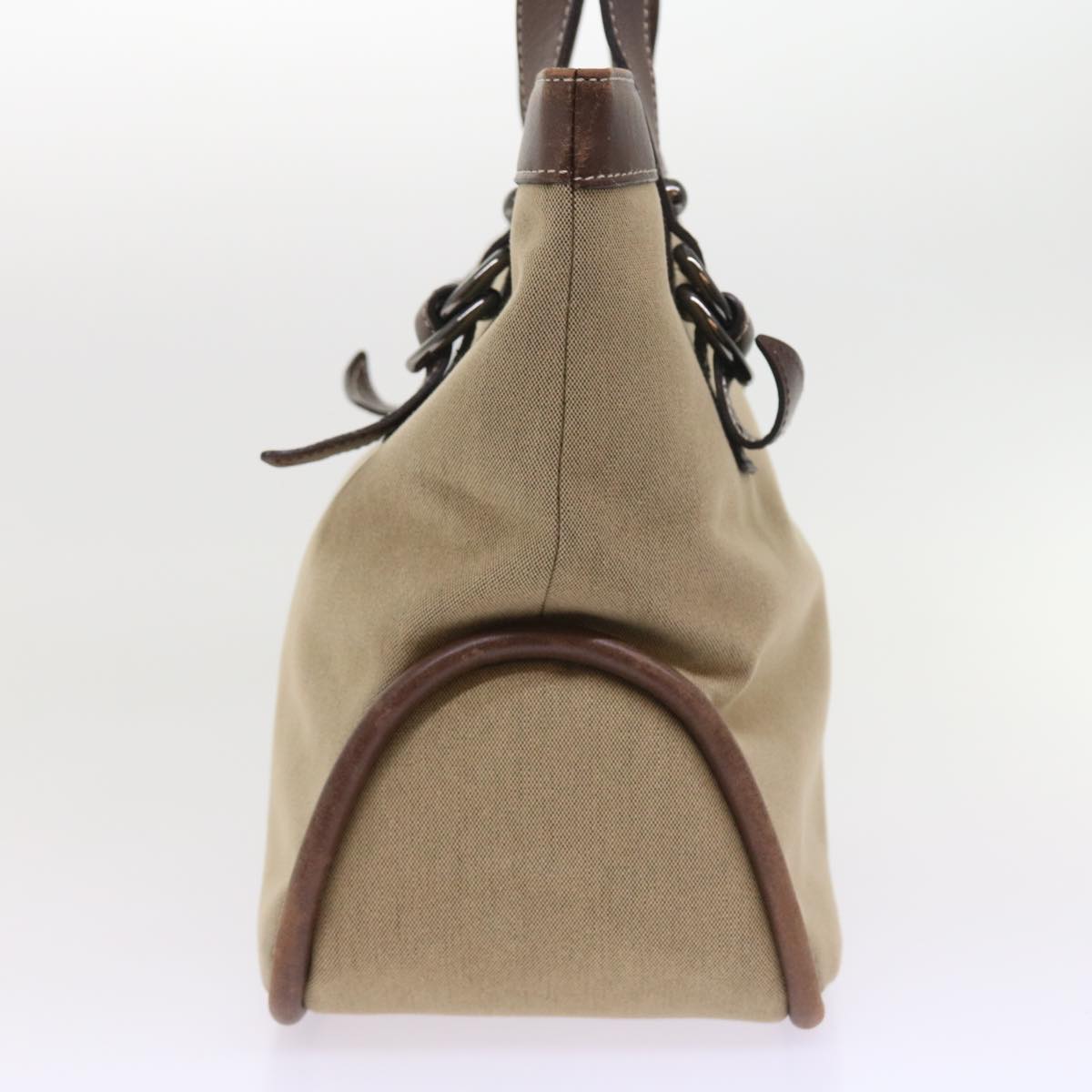 Burberry Label Auth Leather Brown Tote Bag