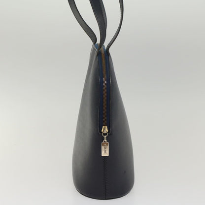 Luxury CELINE Shoulder Bag Leather Navy 8617