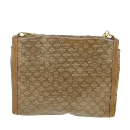 Luxury CELINE Macadam Canvas Shoulder Bag Brown 8699
