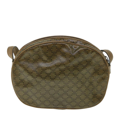 Luxury CELINE Macadam Canvas Shoulder Bag Brown 8712