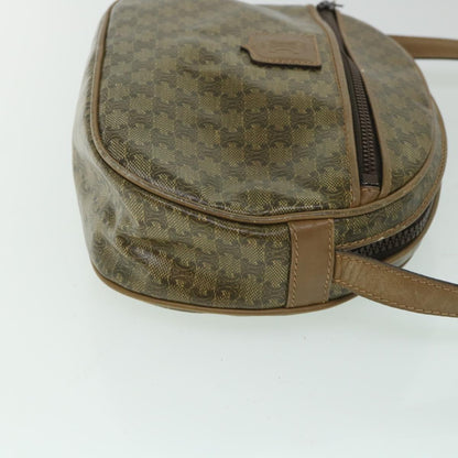 Luxury CELINE Macadam Canvas Shoulder Bag Brown 8712