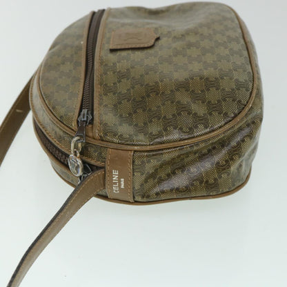 Luxury CELINE Macadam Canvas Shoulder Bag Brown 8712